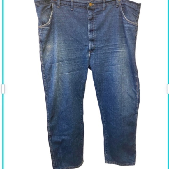 WRANGLER 48x30 Men’s Jeans (Inseam 28”) Whiskered - Picture 2 of 7
